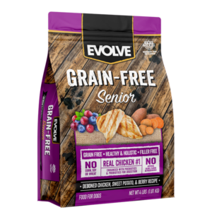 EVOLVE DOG GRAIN FREE SENIOR POLLO Evolve alimento mascotas Skapets Colombia