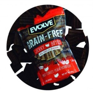 EVOLVE DOG SCNAK GRAIN FREE JERKY DESAYUNO PAVO TOCINETA 6 OZ 170 GR Evolve alimento mascotas Skapets Colombia