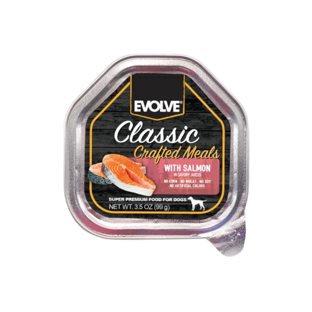 EVOLVE DOG CLASSIC BANDEJA CRAFTED MEALS SALMON - 3.5 OZ