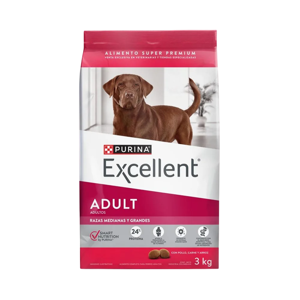 EXCELLENT AD MANTENIMIENTO X 3 KG Excellent alimento mascotas Skapets Colombia