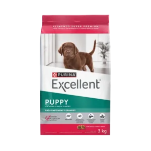 EXCELLENT PUPPY RAZAS MEDIANA GRANDE X 3KG Excellent alimento mascotas Skapets Colombia