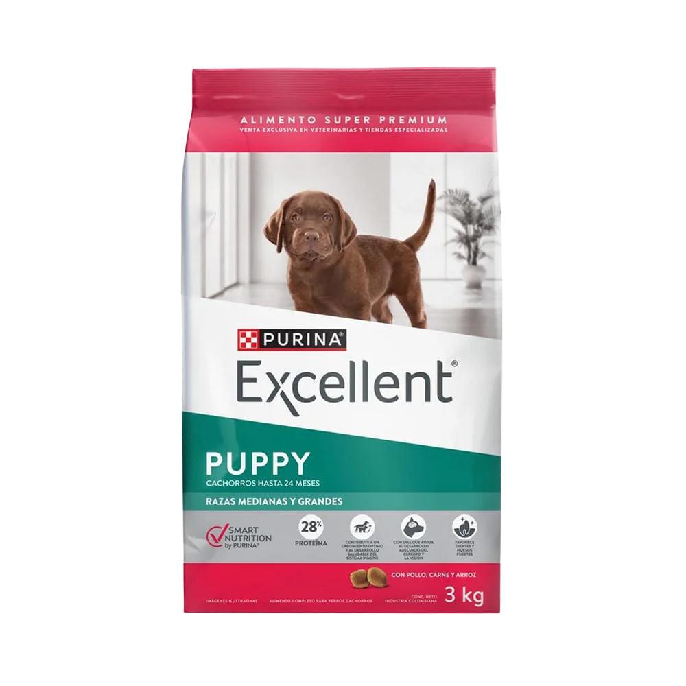 EXCELLENT PUPPY RAZAS MEDIANA GRANDE X 3KG