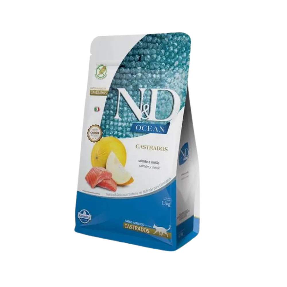 ND OCEAN F ADUL CASTRADO SALMON X 7.5 KG Farmina N&D alimento mascotas Skapets Colombia
