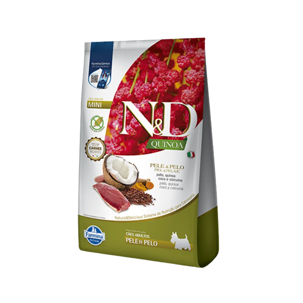 ND QUINOA C AD MINI PELO PATO X 2.5KG Farmina N&D alimento mascotas Skapets Colombia