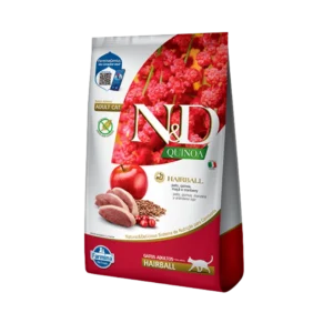 ND QUINOA F AD HAIRBALL X 1.5 KG Farmina N&D alimento mascotas Skapets Colombia